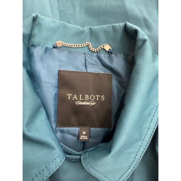 Talbots Women Double Breasted Water Repellent Windbreaker Jacket Size M - Picture 9 of 10